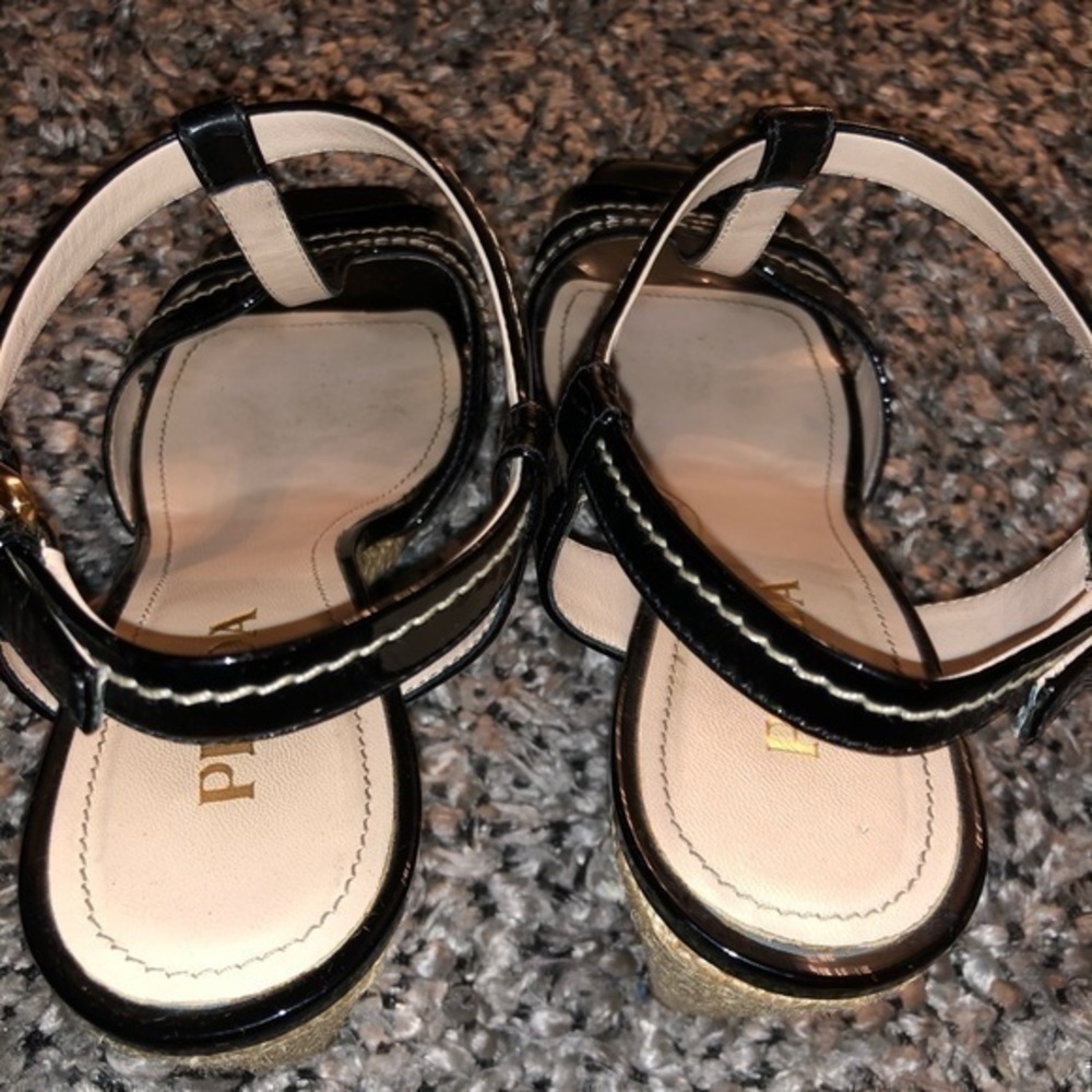 Prada Womens Jute Wedge Heel Shoes Size 39… - Picture 7 of 9